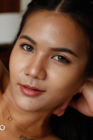 Horny 20yo Thai ladyboy loves to have fun and big white cocks