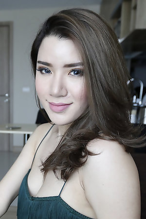 19 year old shy Thai ladyboy dresses up and fucks white tourist