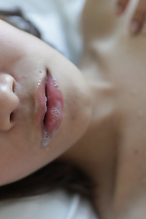19 year old Thai ladyboy strips and blows white cock